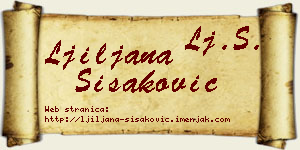 Ljiljana Šišaković vizit kartica